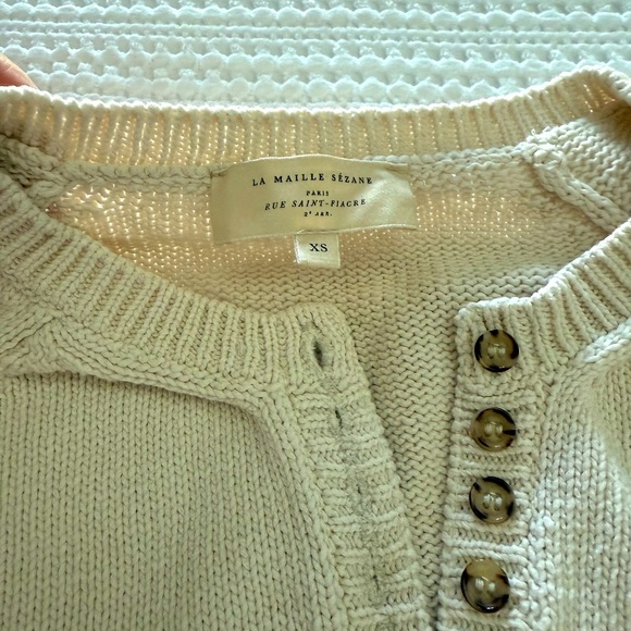 ❤️ EUC Sezane iconic Leontine sweater in red/ecru, size XS - Picture 5 of 7